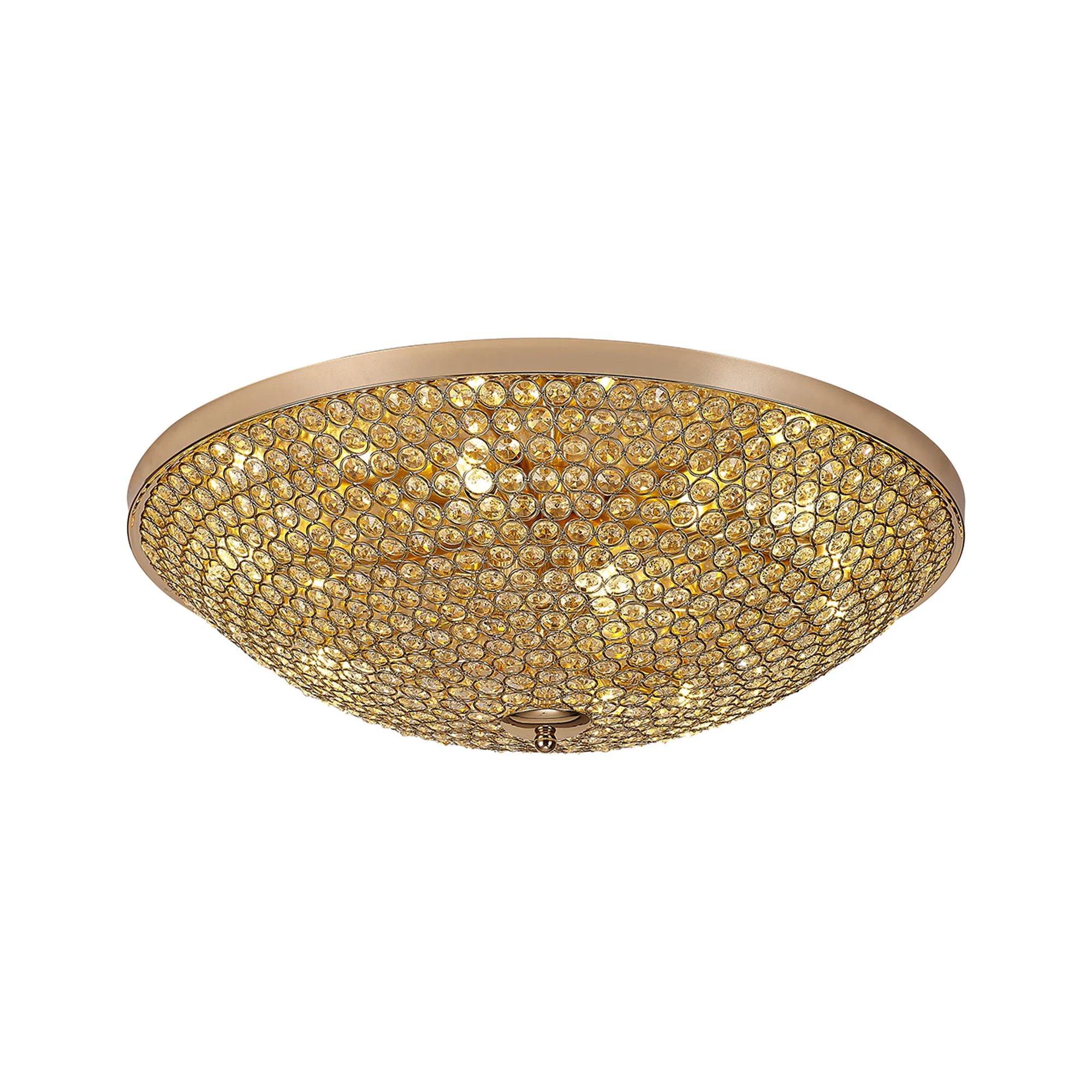 Ava Crystal Flush Ceiling 9 Light French Gold IL30763  Diyas Ava French Gold